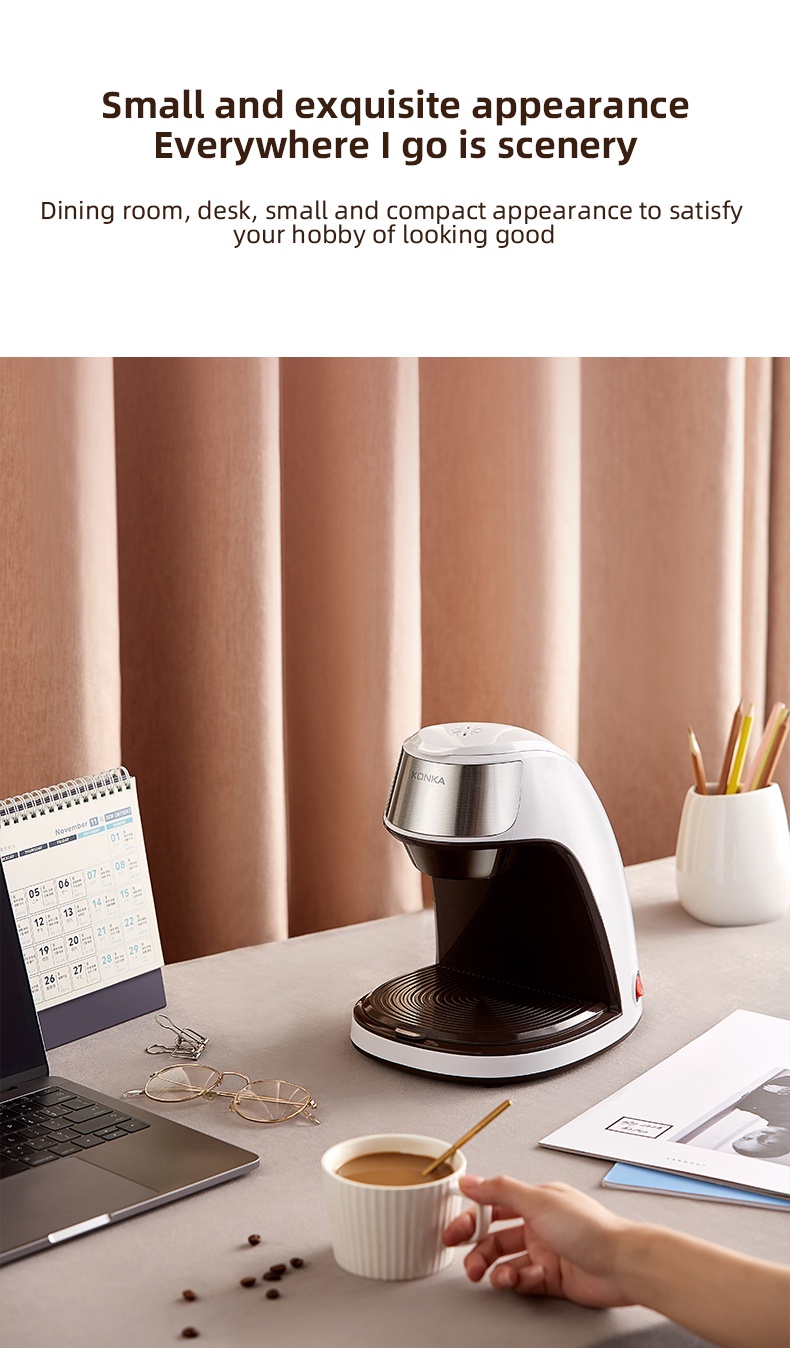KONKA Coffee Machine Household Mini Coffee Maker With Free Ceramic Cup