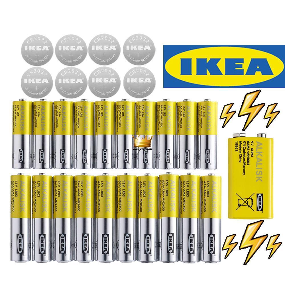 IKEA Battery Alkaline Bateri AA AAA 1.5V 3V 9V LR6 LR03 6LR61 CR2032