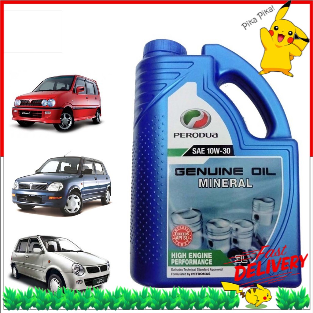 PERODUA 10W30 ENGINE OIL 3 LITER KANCIL KELISA KENARI GENUINE PARTS