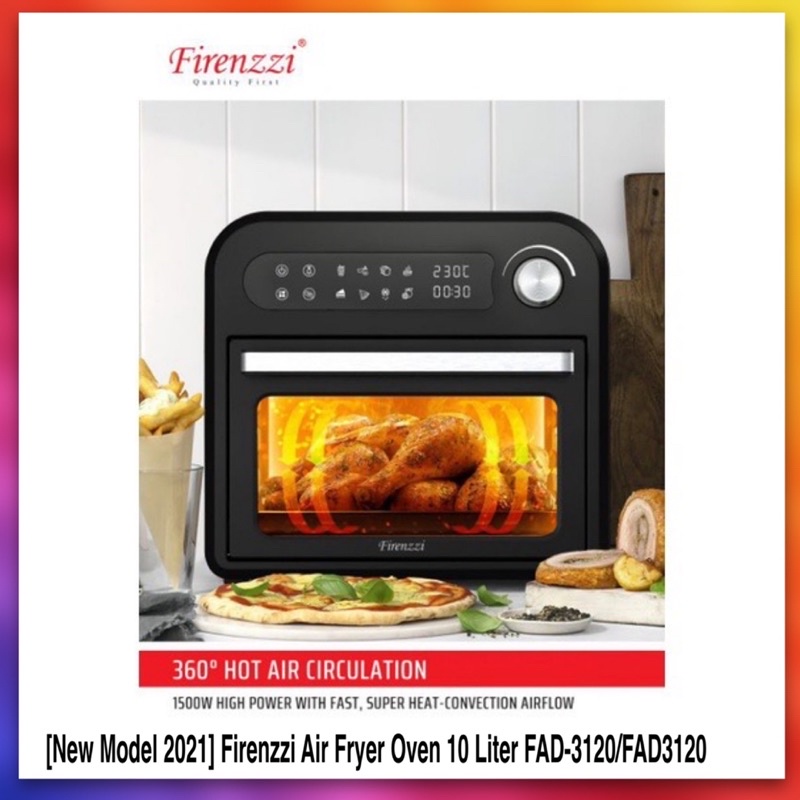 [New Model 2021] Firenzzi Air Fryer Oven 10 Liter FAD3120/FAD3120