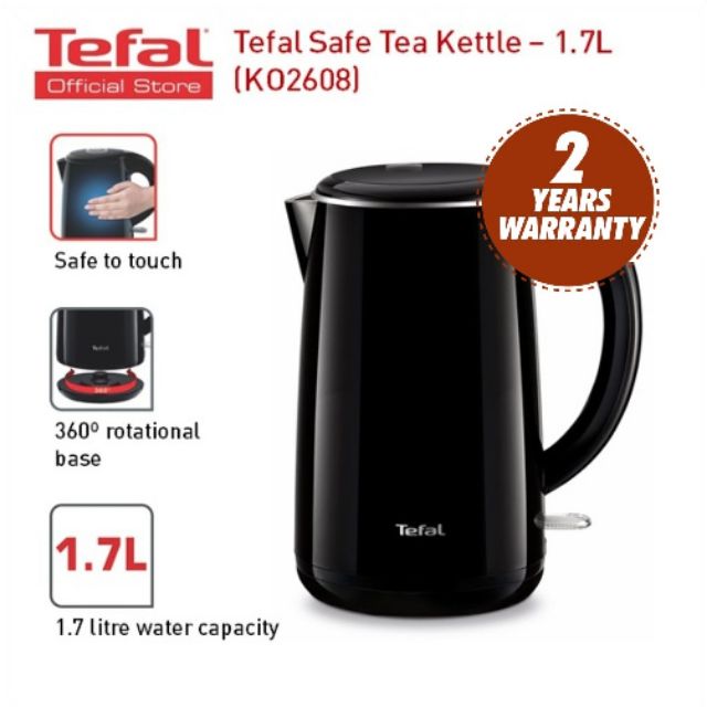 Tefal KO2608 1.7L Safe'tea Heat Protection Electric Kettle ( READY
