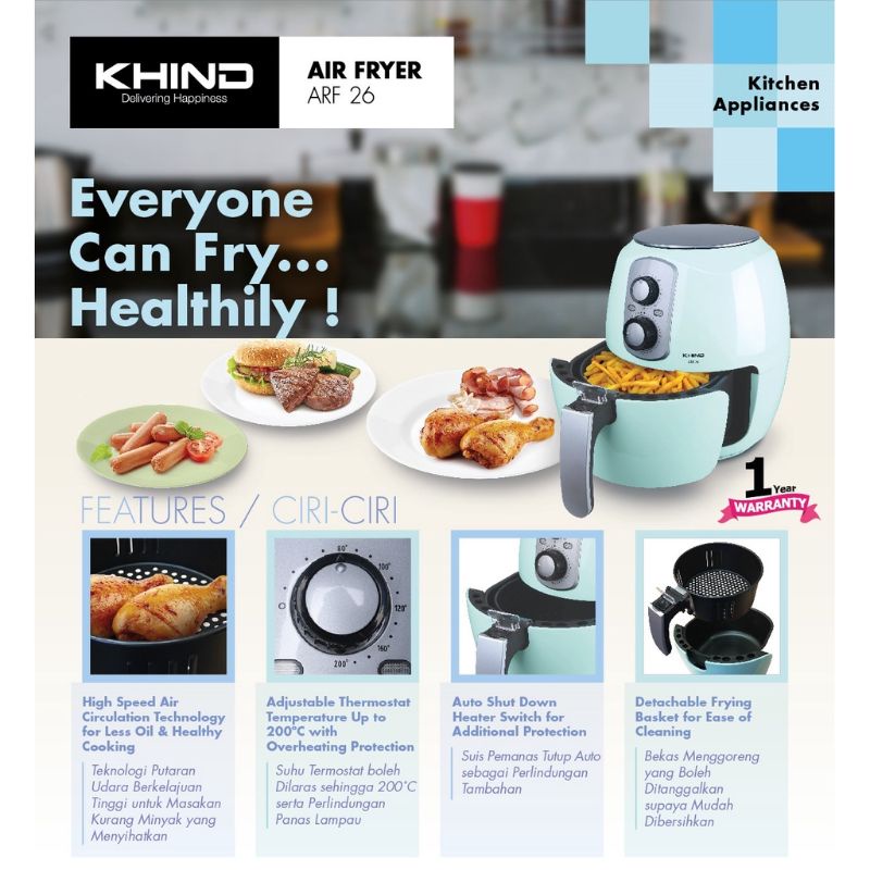 Pensonic Air Fryer ARF26 Shopee Malaysia