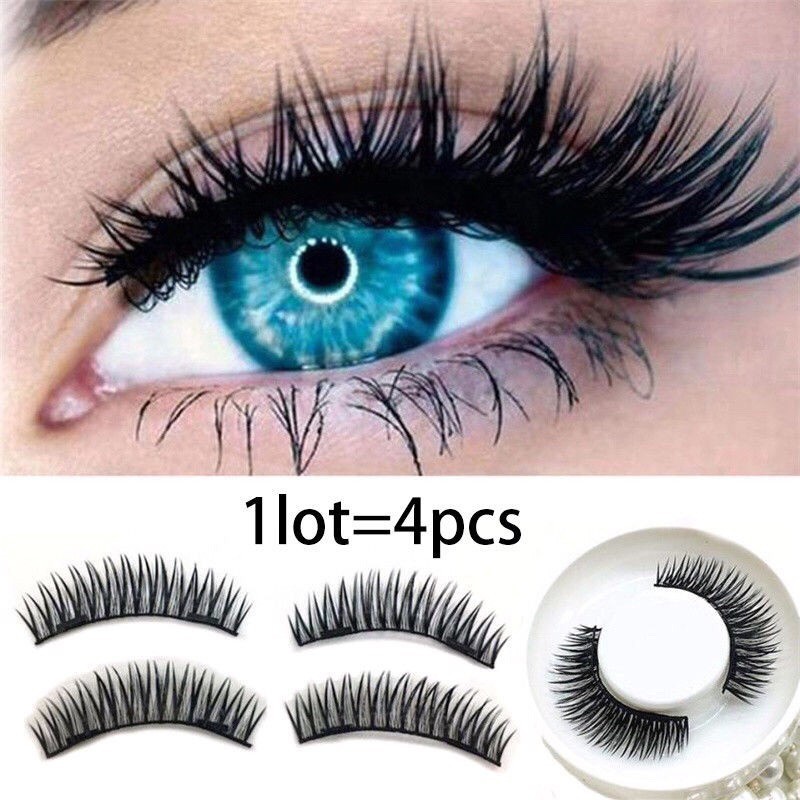[4Pcs / Set] 3D eyelashes handmade Noglue