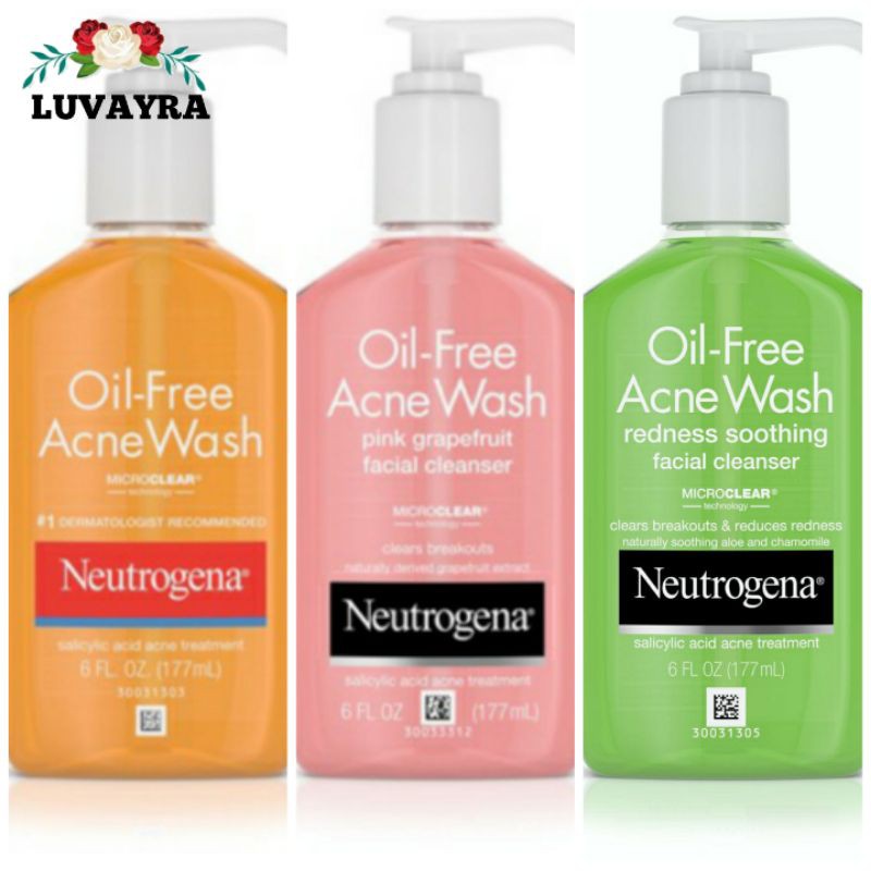 Neutrogena OilFree Acne Wash Facial Cleanser Grapefruit/Original