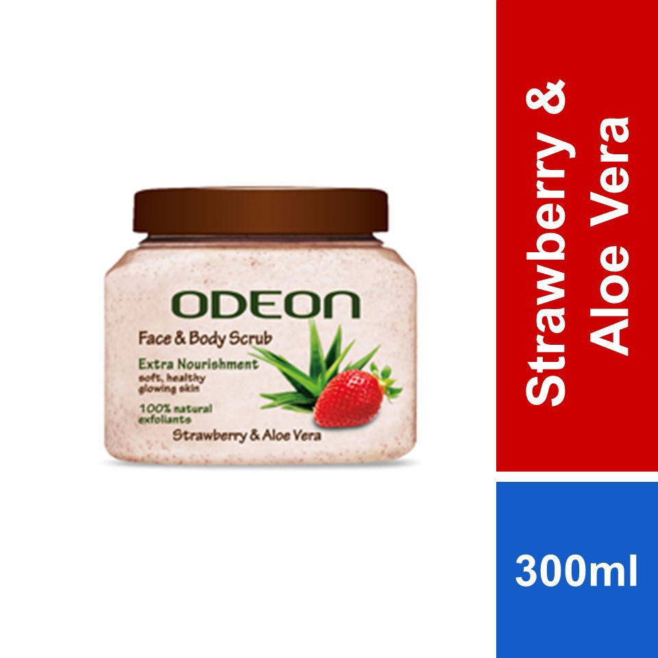Odeon Strawberry & Aloe Vera Face & Body Scrub 300ml Shopee Malaysia
