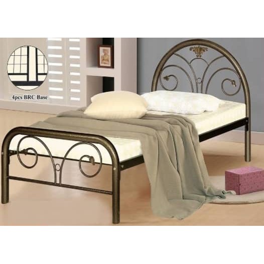 Elegant Antique Metal Single Bed Frame Katil Besi Single Size