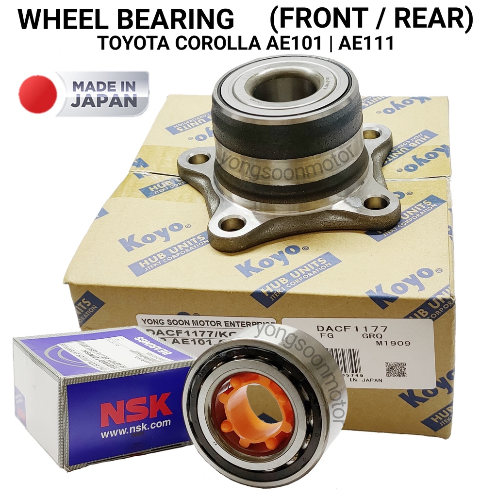 FRONT / REAR WHEEL BEARING TOYOTA COROLLA AE101, AE111 Shopee Malaysia