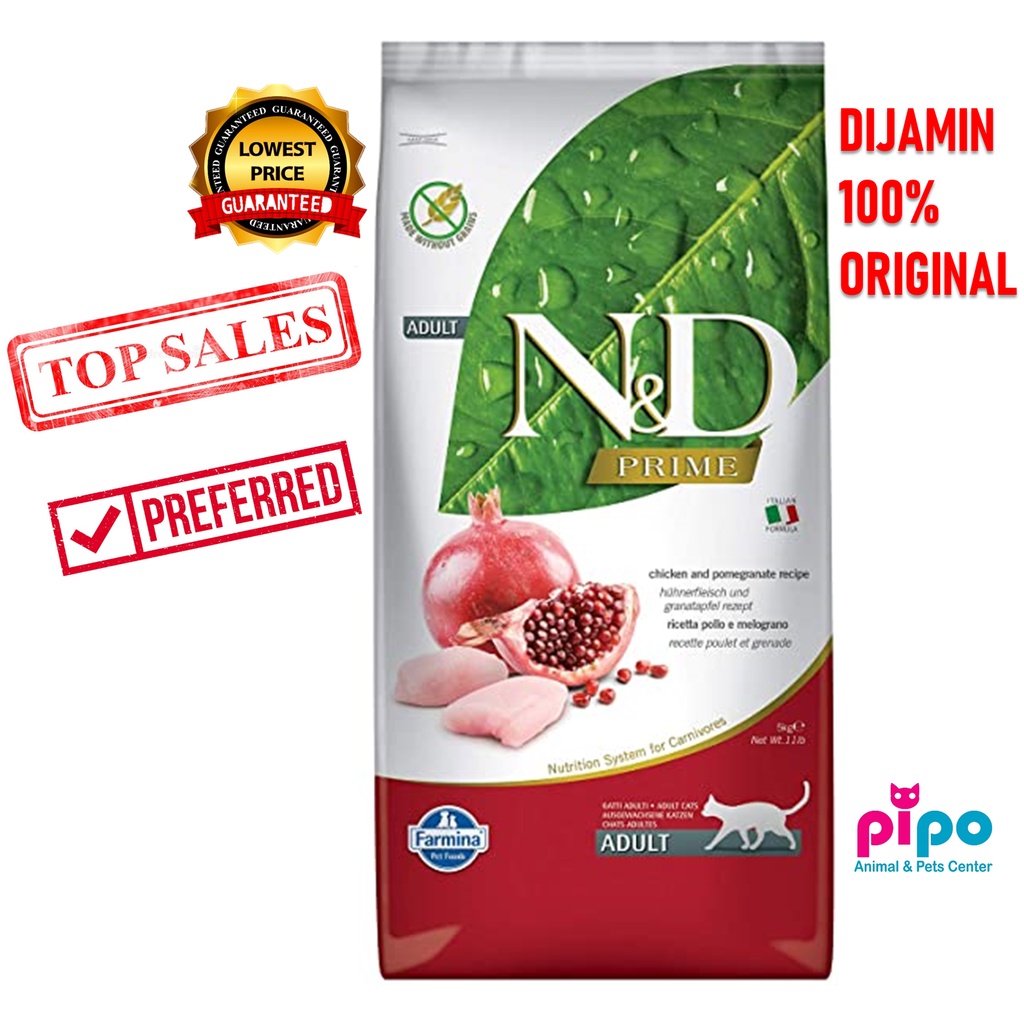 Farmina N&D Prime Grain Free Chicken & Pomegranate Adult Cat Food 5kg