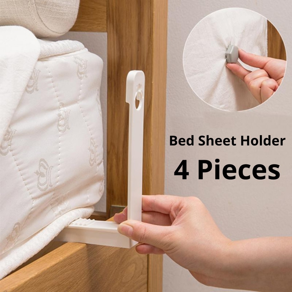 4Pc Bed Sheet Holder Clips/Cadar kemas/Katil /Cadar Grip/Rapi Cadar