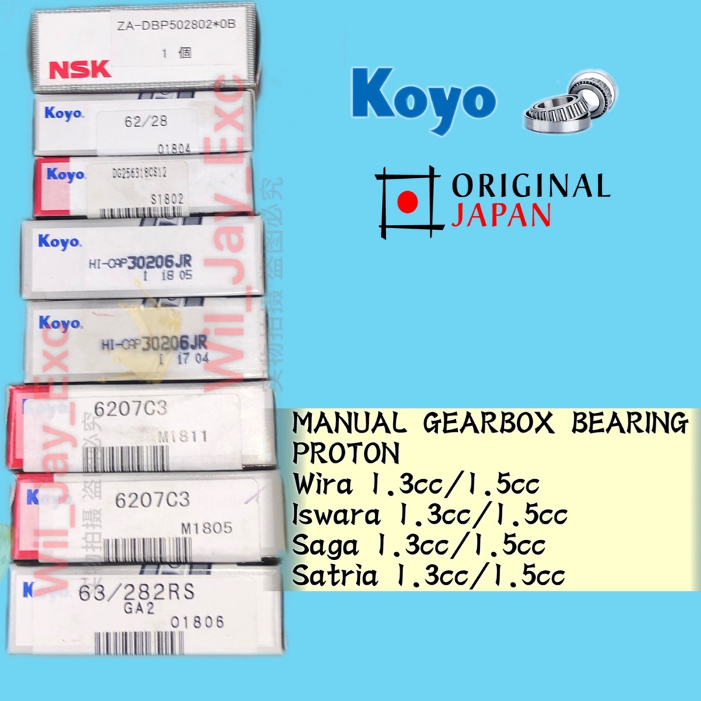 SAGA 12V MANUAL GEAR BOX BEARING WIRA,ISWARA,SAGA,SATRIA 1.3CC/1.5CC