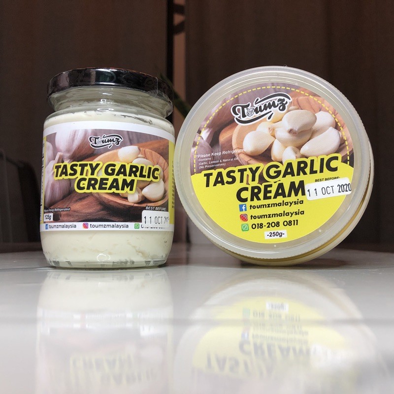 Toumz Tasty Garlic Cream Toum Garlic Lemon Spread Shopee Malaysia