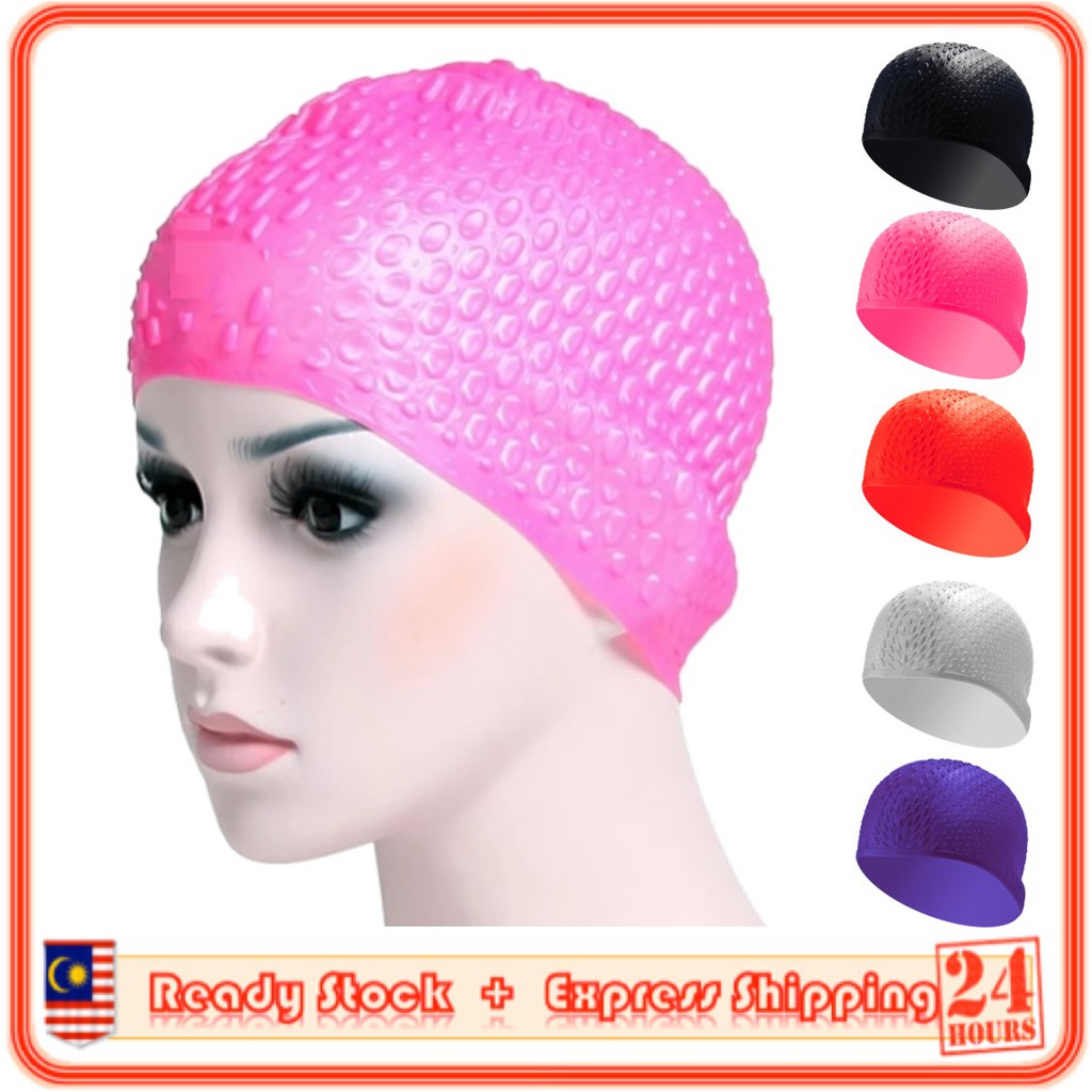 MILANDO Sport Adult Soft Silicon Swim Cap Shark Waterproof Stretchable