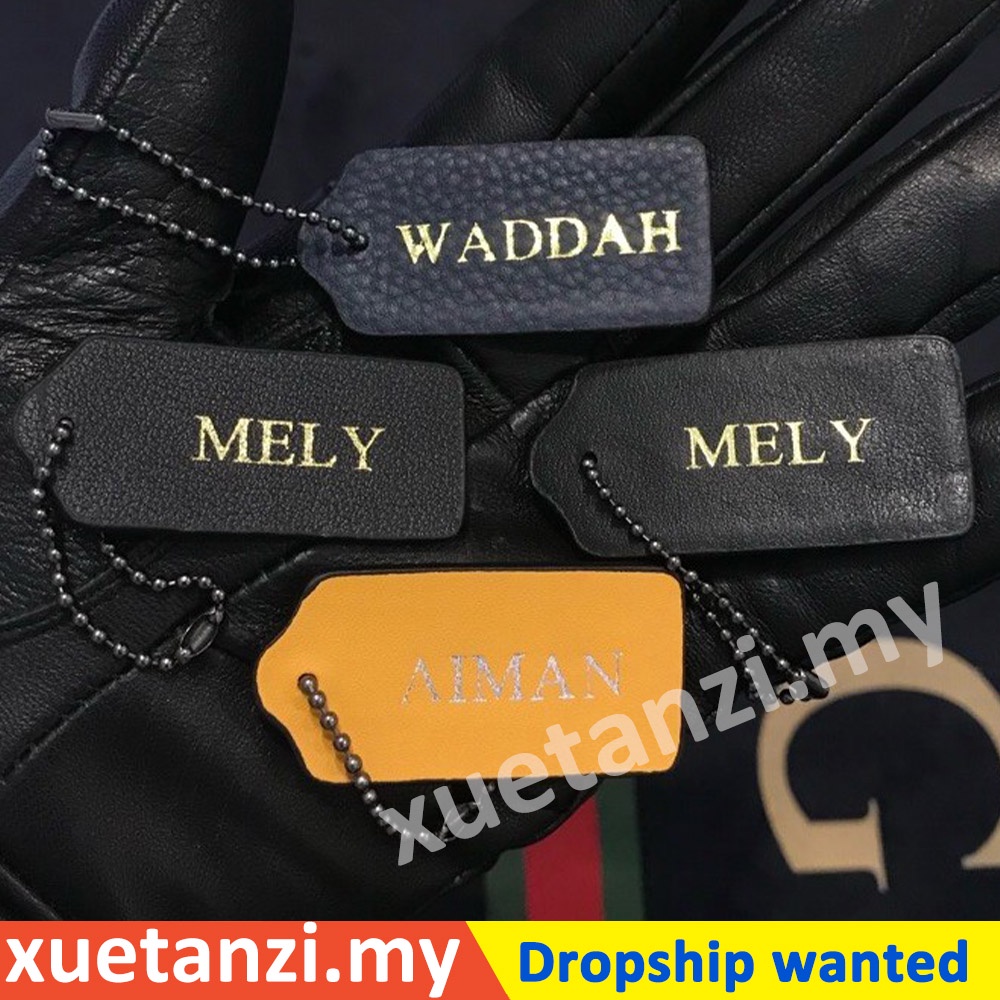 ORIGINAL COACH NAME TAG engrave leather tag Shopee Malaysia