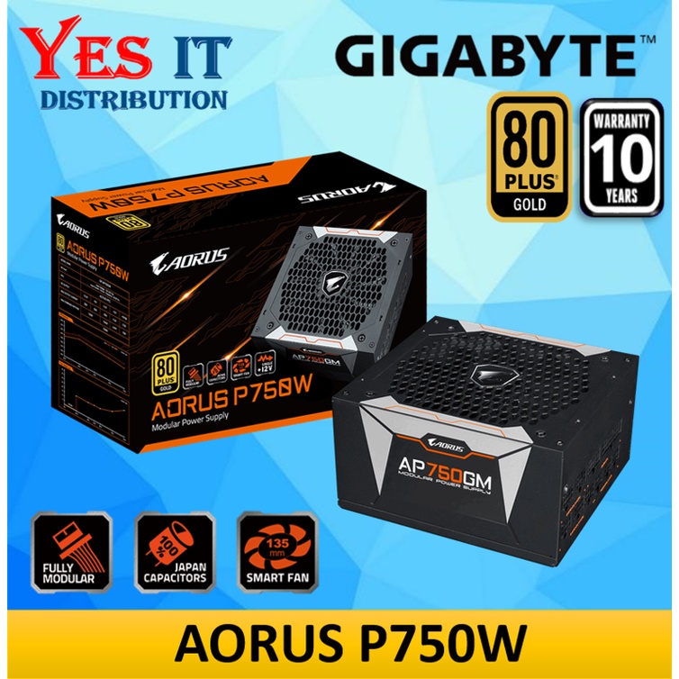 Gigabyte Aorus P750W / P850W 80Plus Gold Full Modular Power Supply ( GP