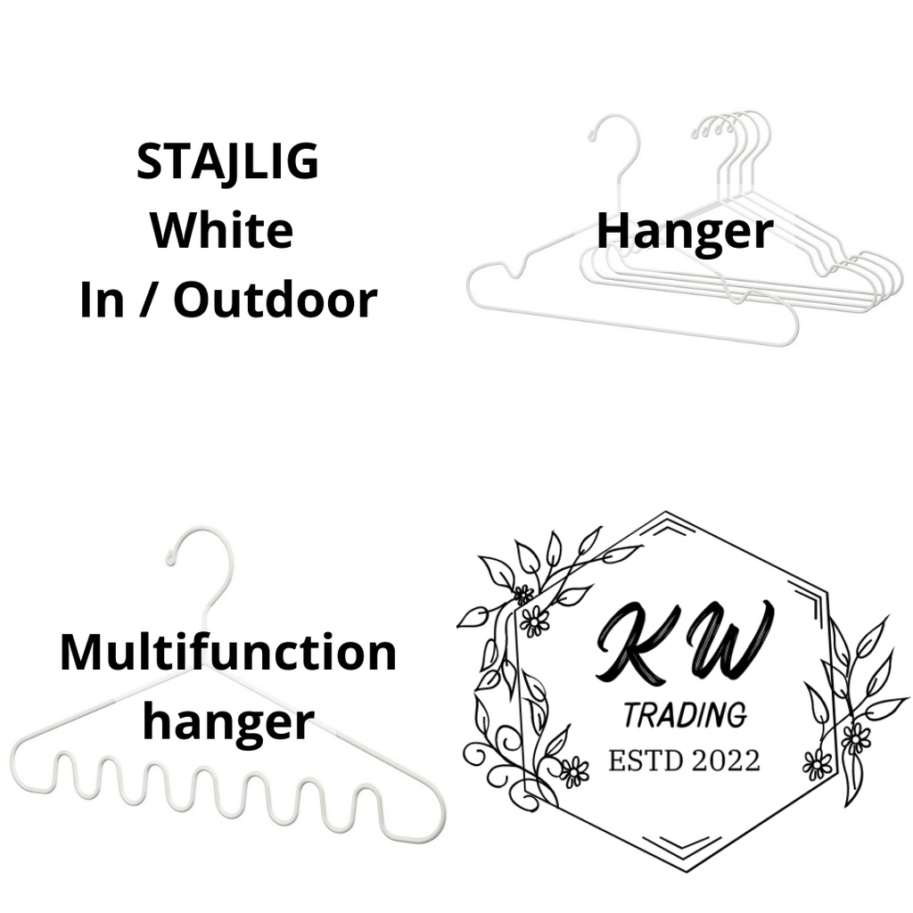 IKEA STAJLIG Hanger / Multifunction hanger, in/outdoor, white Shopee