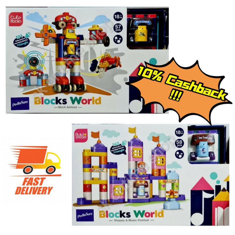 (Music) Pediasure Blocks World (Shapes & Music Festival) & (Mech Armour