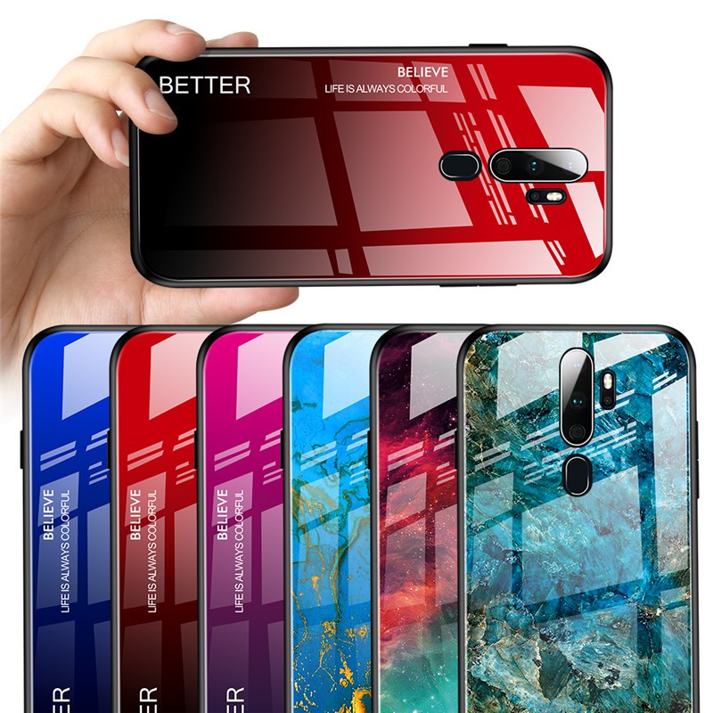 Shockproof OPPO A9 2020 Case Hard Silicone TPU Cover Full Phone Case