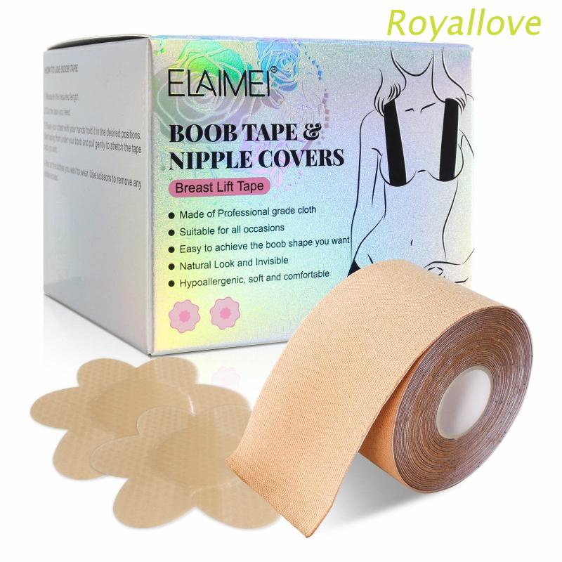 royal Boob Tape Breast Lift Tape Adhesive Bra Tape with Nipples Covers