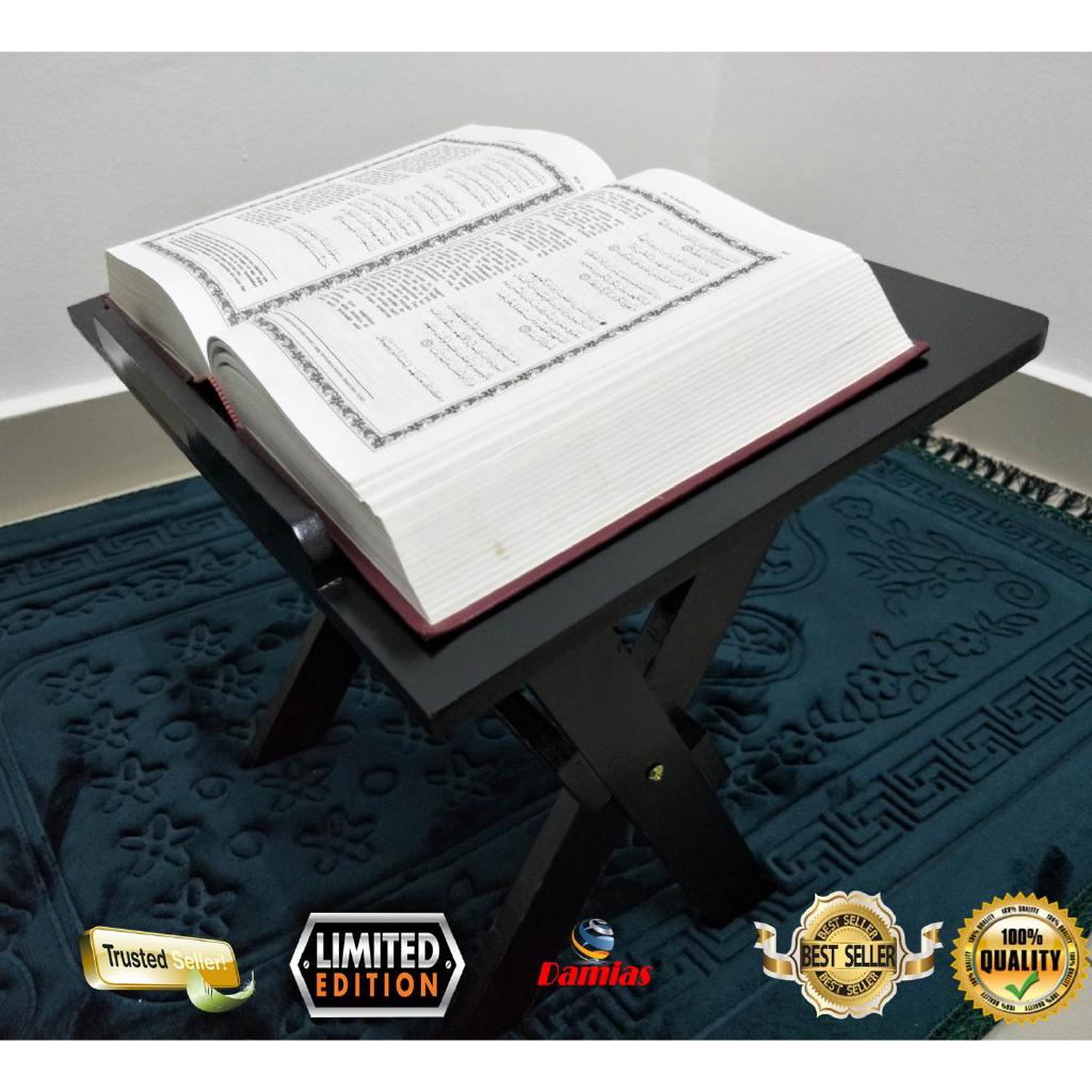 [ Large ] Rehal Kayu Tempat Pemegang Membaca AlQuran Moden / Quran