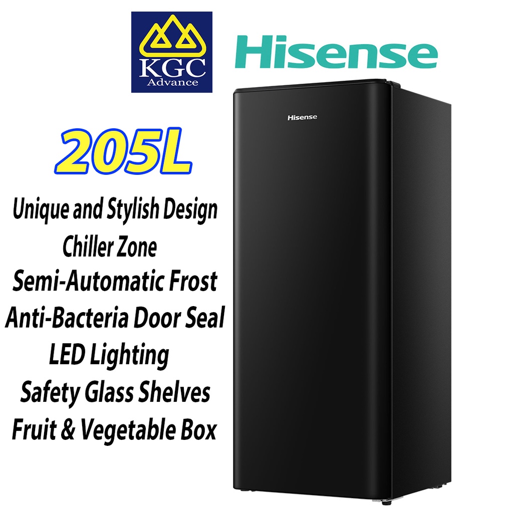 Hisense Fridge Single Door Refrigerator (205L) RR239D4ABN Shopee Malaysia
