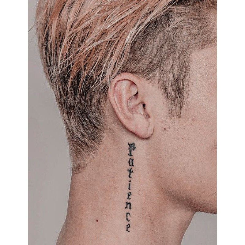 Minimalist Temporary Tattoo Stickers -Santul1 Justin Bieber Patience Tattoos | Shopee Malaysia 800_x_800_jpg