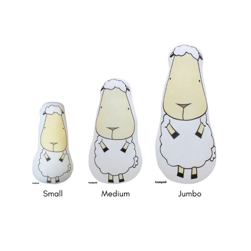 Baa Baa Sheepz Baa Baa Hug Buddy Bolster Jumbo Medium Small Pillow