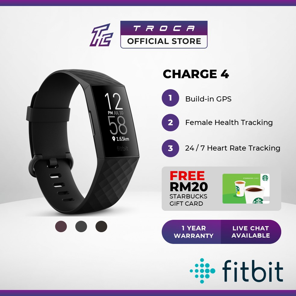 Fitbit Charge 4 Smart Watch Fitness Heart Rate Tracker Waterproof