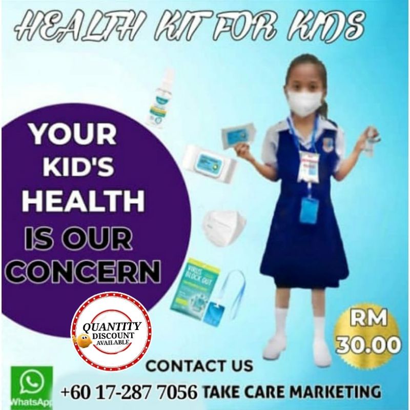 HEALTH CARE PROTECTION KIT FOR KIDS BACK TO SCHOOL WITH SAFETY Shopee