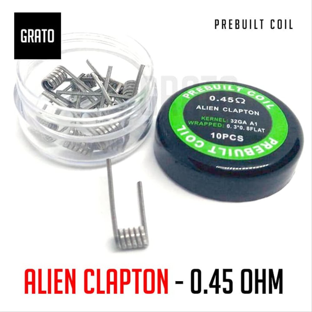 10pcs Hive coils Alien Clapton 0.45ohm Prebuilt Coil RDA