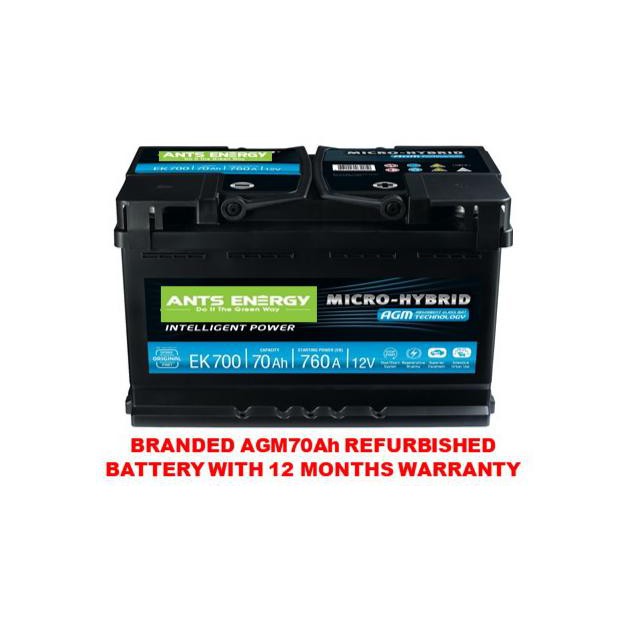 AGM 70AH Car battery (Revived with warranty) Shopee Malaysia