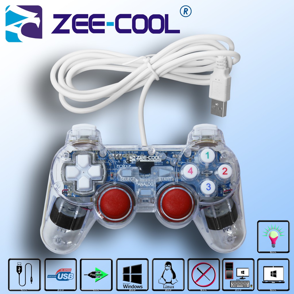 ZeeCool USB Wired Twin Shock Joystick / Gamepad Controller for PC and