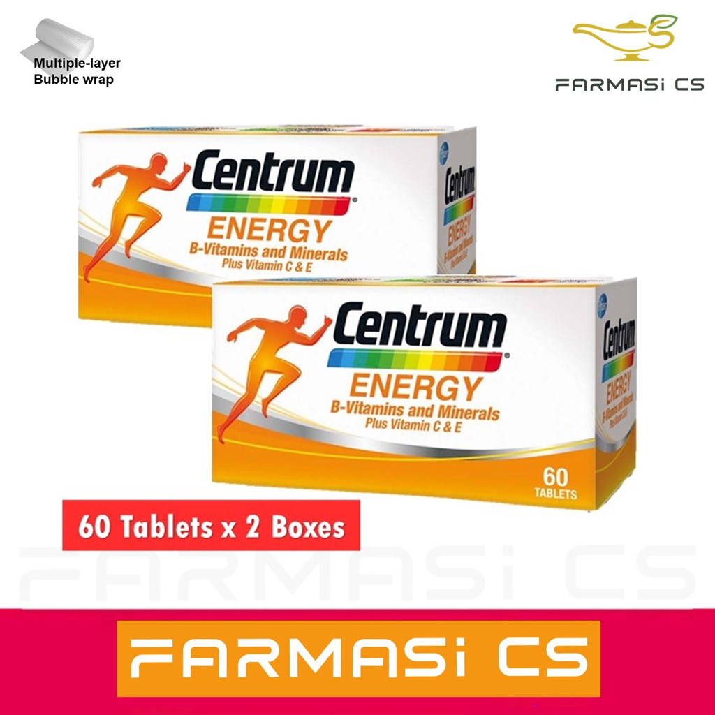 Centrum Energy BVitamins and Minerals Plus Vitamin C & E 60 Tablets x