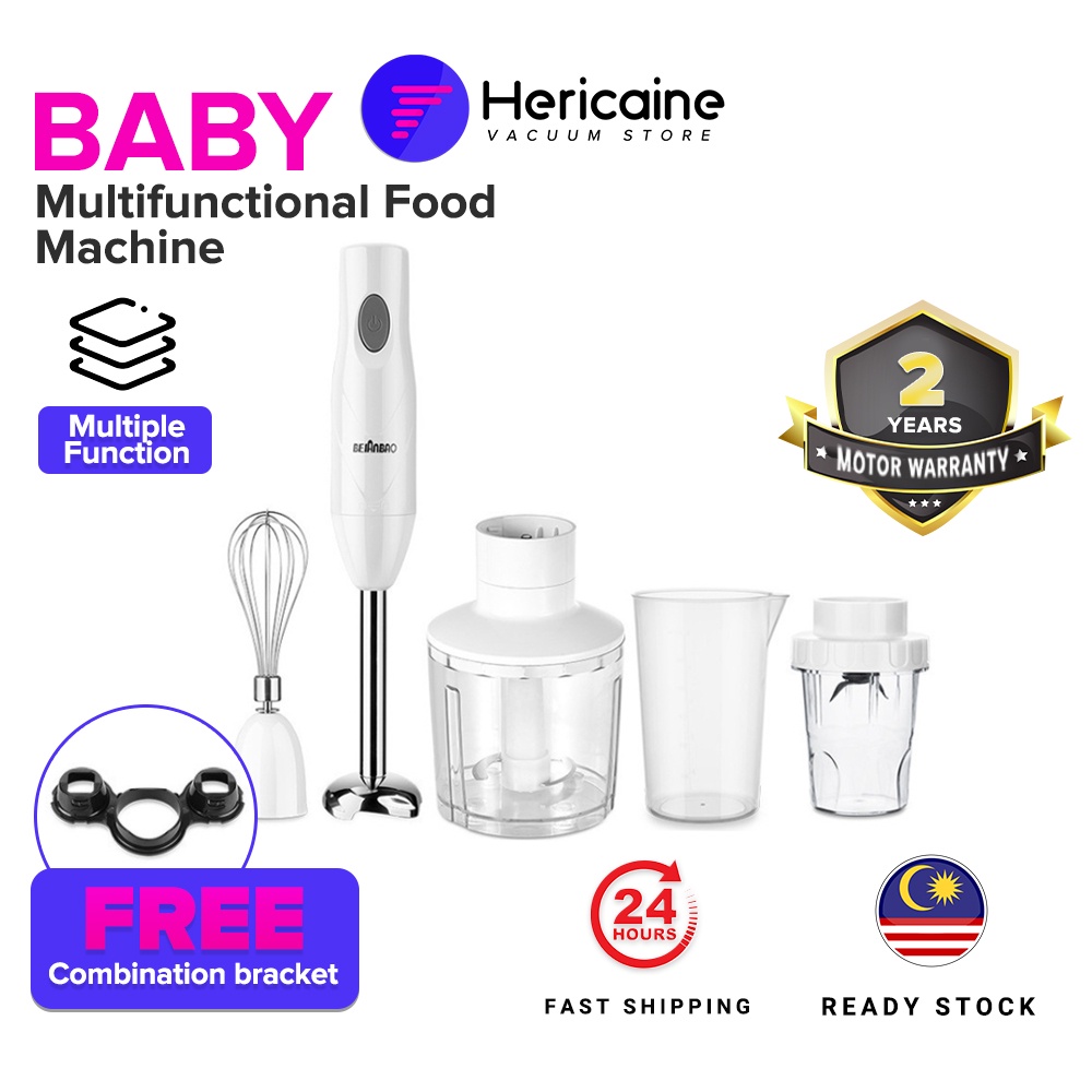 Hericaine 5in1 Multifunctional Baby Food Processor Fruit Blender Hand