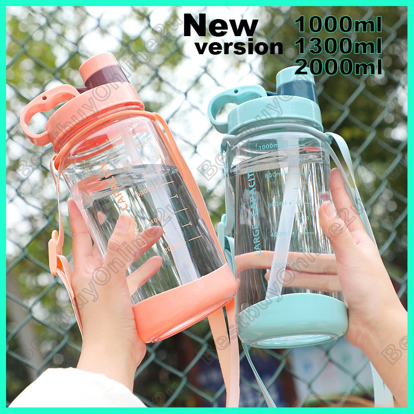 [Ready Stock ] Large Capacity Water Bottle 2000mL Portable Big Water