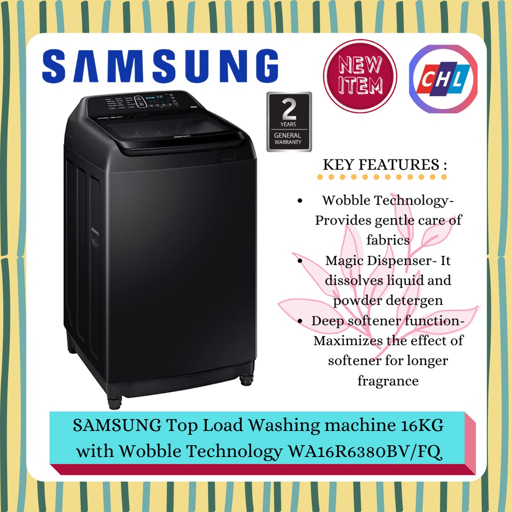 SAMSUNG Top Load Washing machine 16KG with Wobble Technology