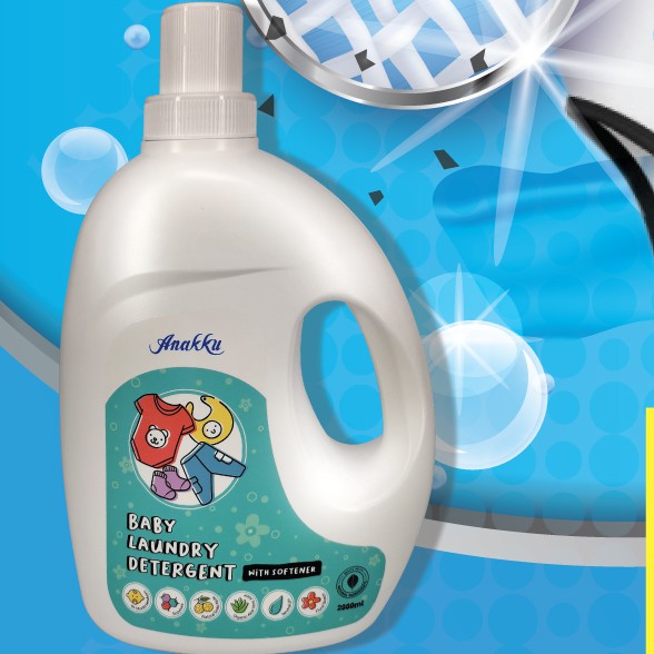 (READY STOCK) Anakku Baby Liquid Laundry Detergent With Softener 2L