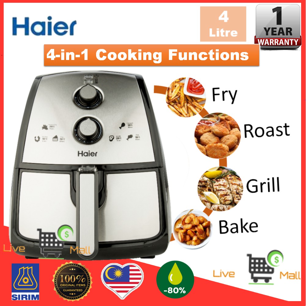Haier 4L Air Fryer Extra Large Capacity Perfect for Whole Family Use Shopee Malaysia