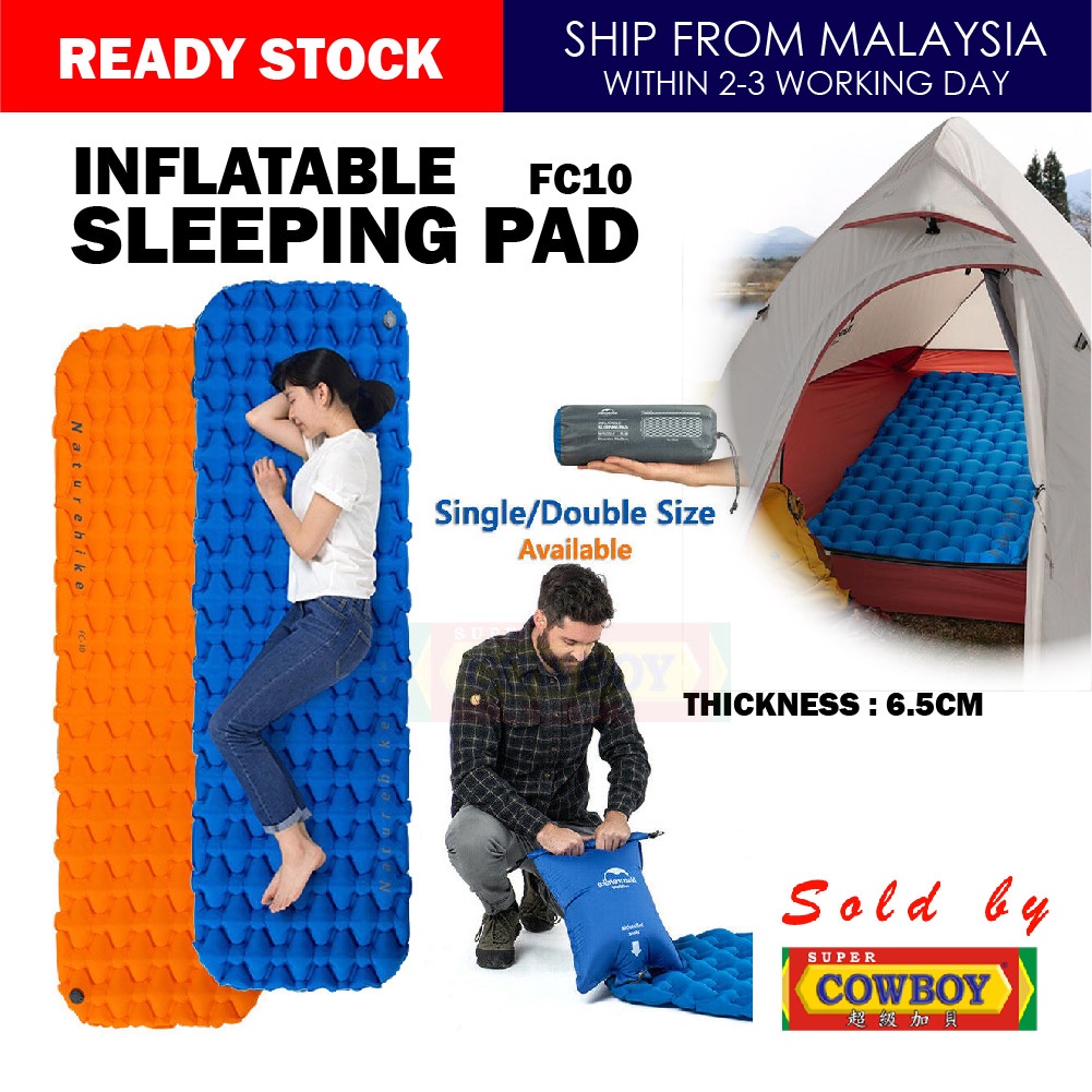 Naturehike Inflatable Sleeping Pad Beds Alas Khemah Tilam Lightweight