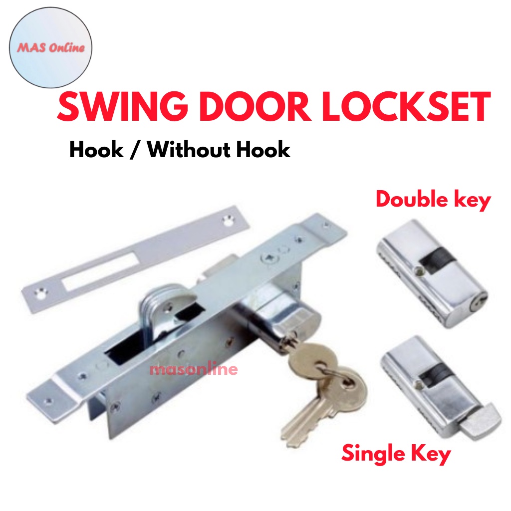 41054 41055 Aluminium Door Hook Lock Aluminium Sliding Door Swing Door