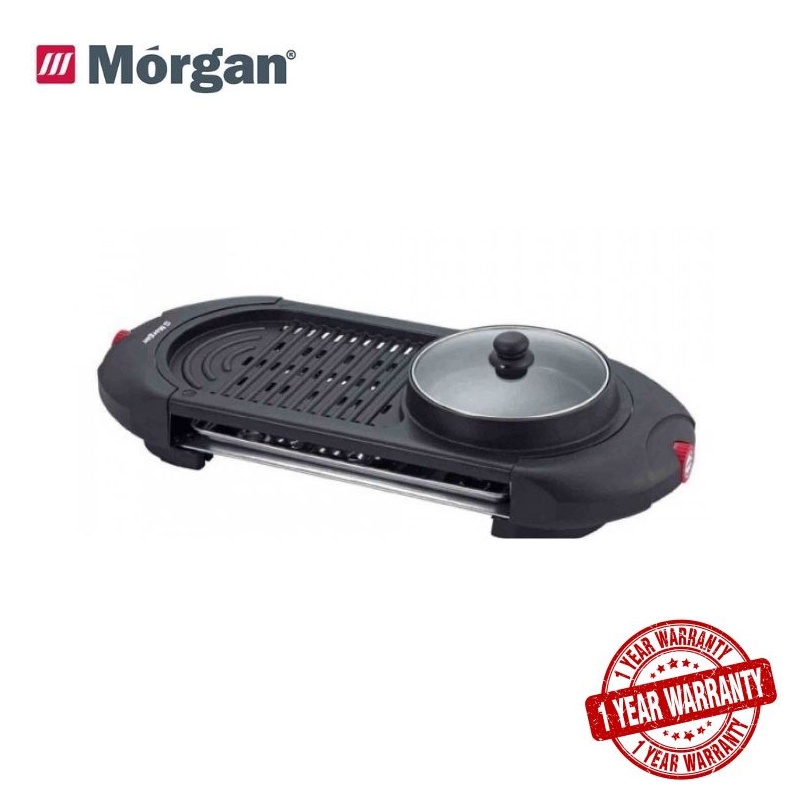 2 in 1 Electric BBQ Pan Grill & Steamboat Cooker MPGDA898NS