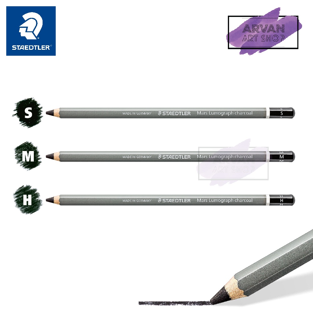 Staedtler Mars Lumograph Charcoal Pencil (Hard, Medium, Soft) Shopee