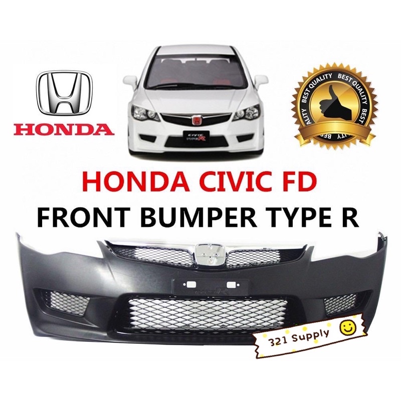HONDA CIVIC FD 0611 FRONT BUMPER TYPER / BUMPER DEPAN TYPER GRILLE