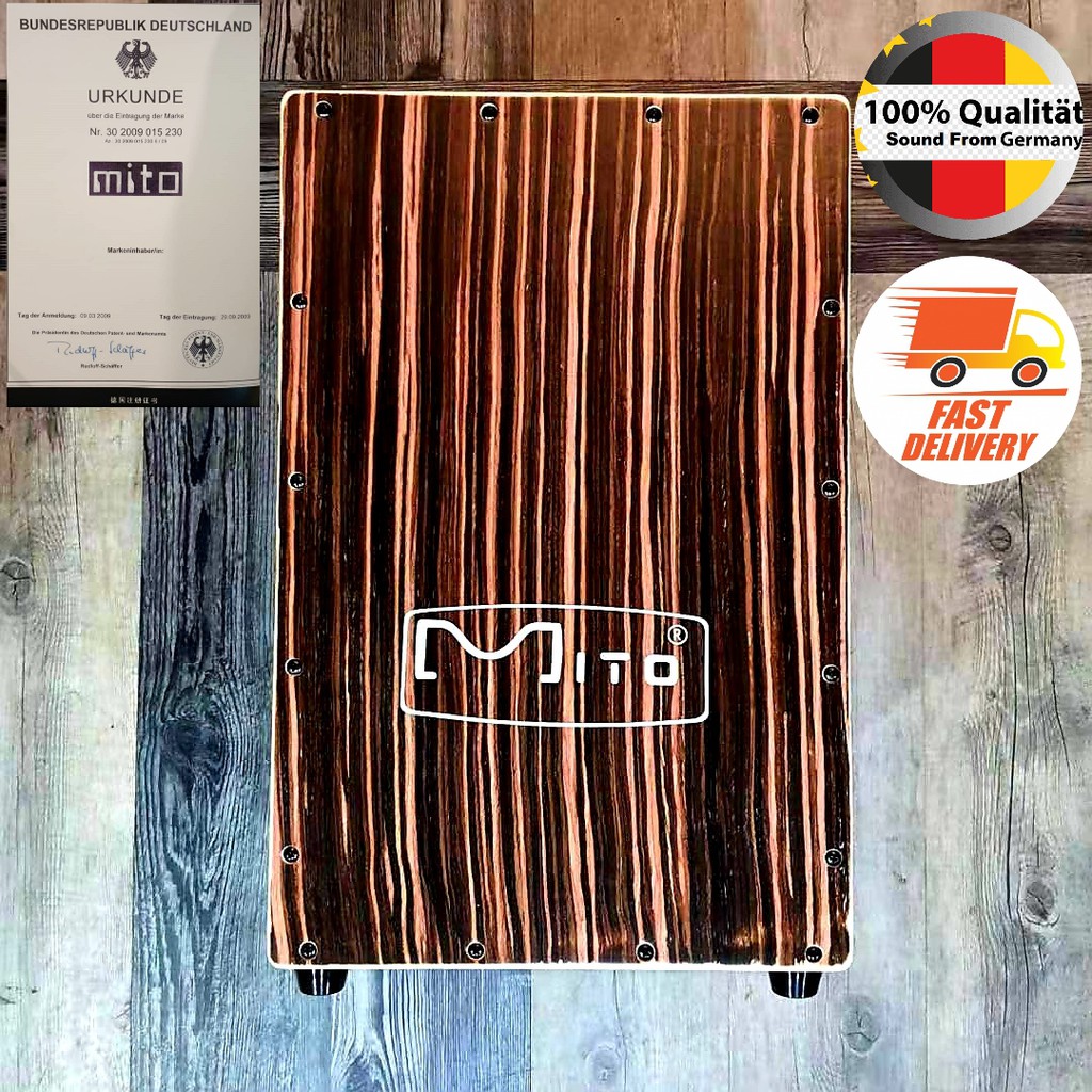 Mito Cajon Model A Pro Cajon Drum Bass Snare Superb Tonal Quality