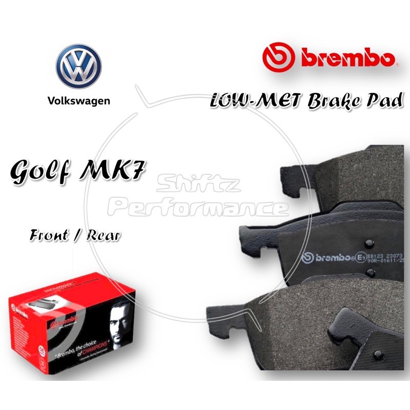 Brembo Brake Pad Volkswagen Golf MK7 Shopee Malaysia