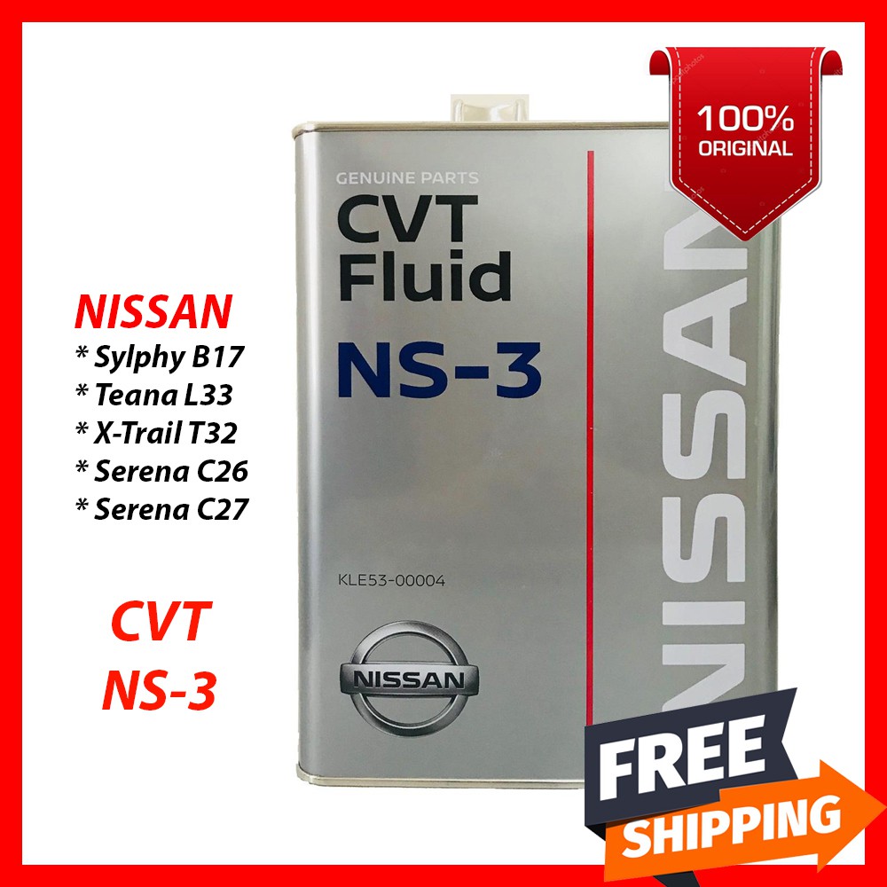 (100 Original) Nissan ATF CVT NS3 Auto Transmission Oil (4L) TEANA L33