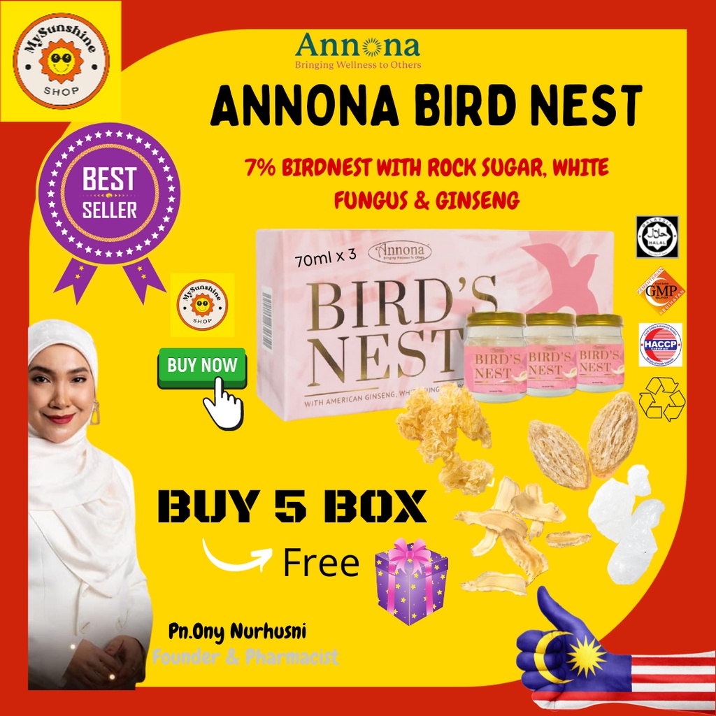 ANNONA BIRD'S NEST Halal Drink 70ML x 3 Botol [Sarang Burung Walit