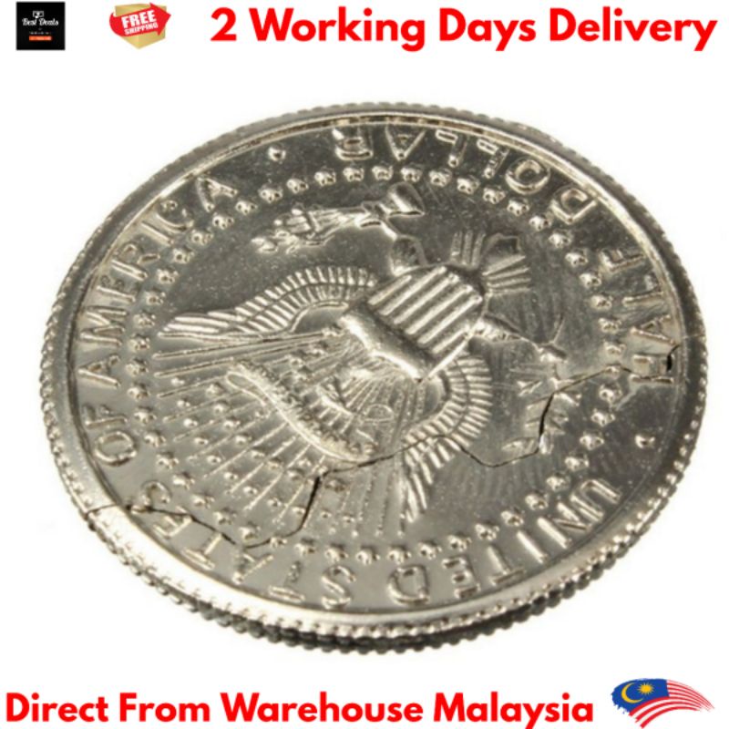 Magic Coin Trick CloseUp Street Bite Bite Dan Restored Half Dollar