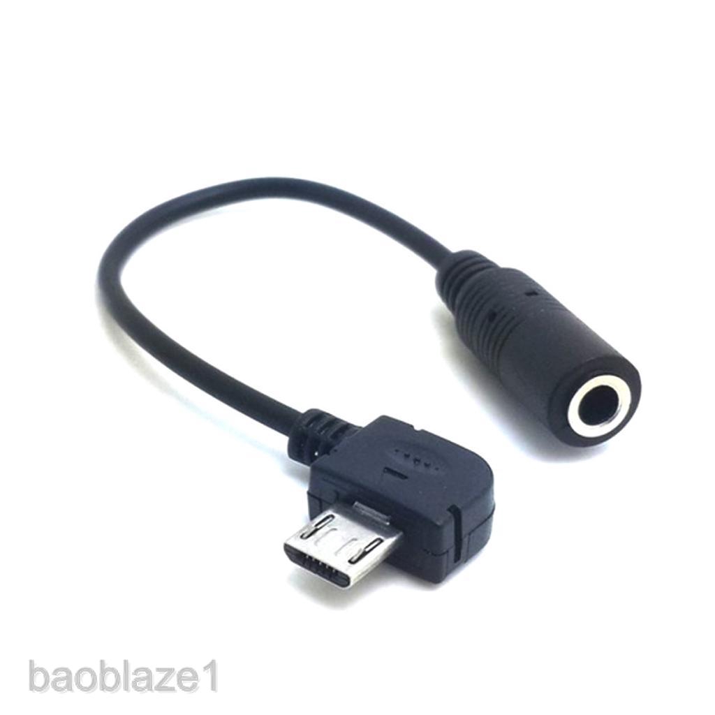 Micro USB Male to 3.5mm Aux Jack Female Audio Cable for