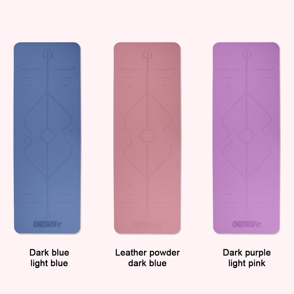 TPE Yoga Mat AntiSlip Dual Layer with Alignment Guide