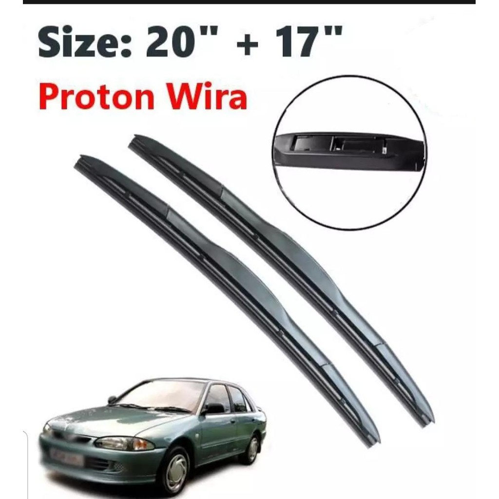 Proton Wira High Grade Three Section Silicone Wiper Genuine 20" 17" (2